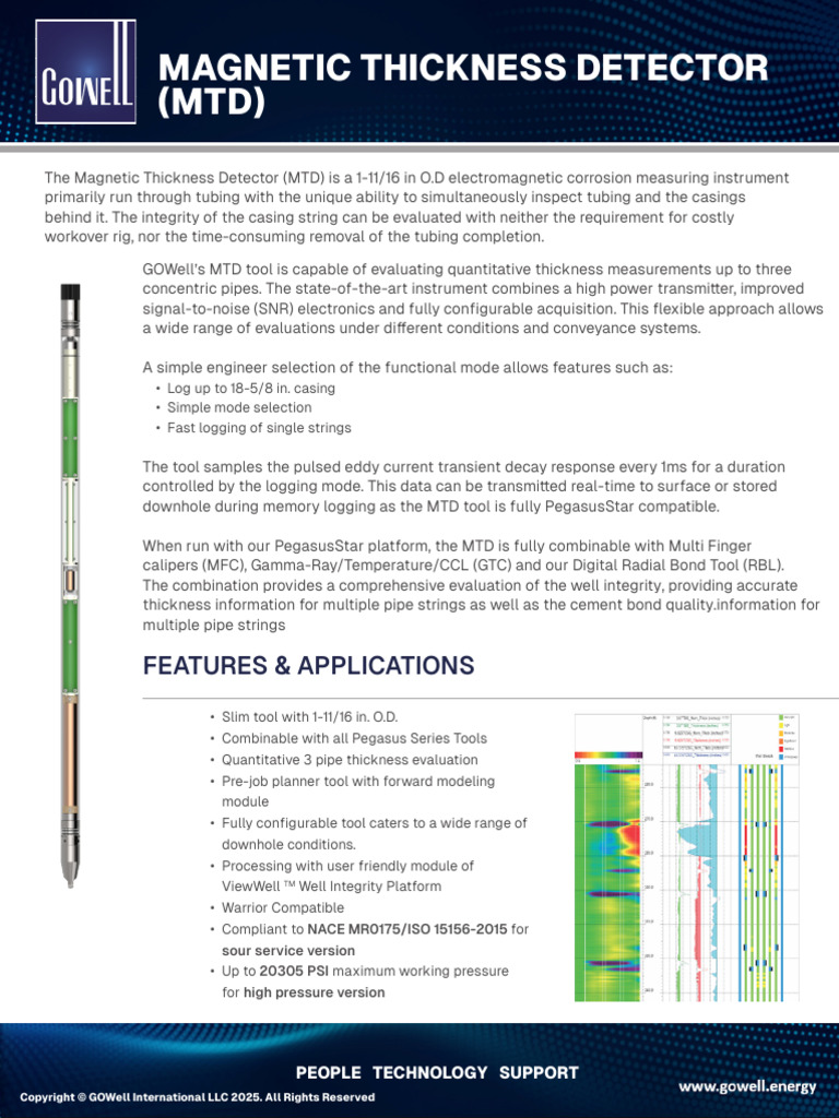 Gowell Magnetic Thickness Detector | PDF | Pipe (Fluid Conveyance ...