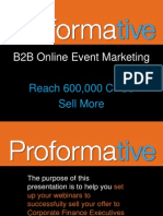 Webinar - B2B Online Event Marketing - Reach CFOs, Sell More