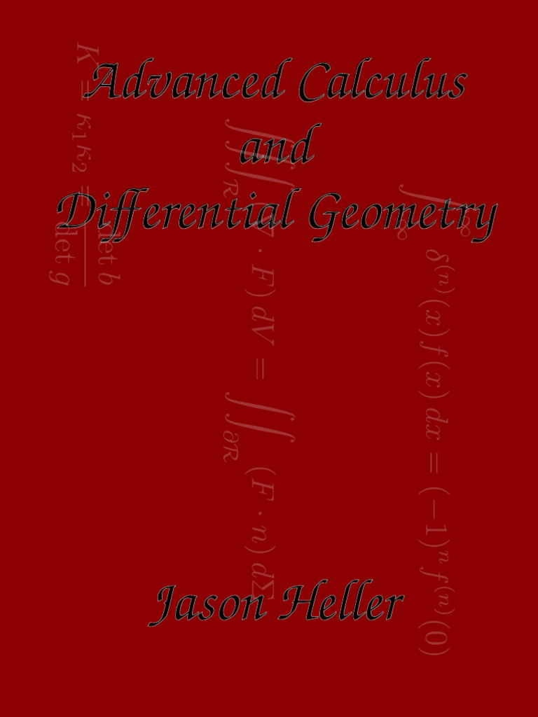 Advanced Calculus and Differential Geometry | PDF