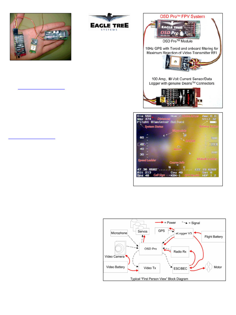 Eagletree OSD Pro | PDF | Microphone | Global Positioning System