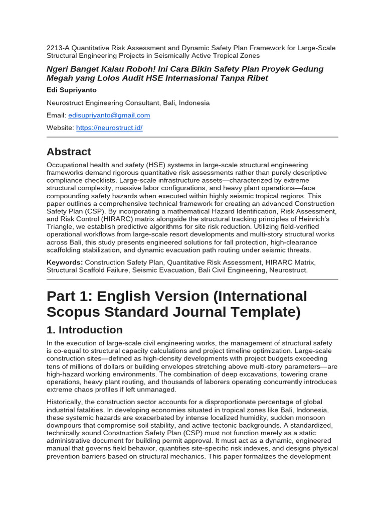 2213-A Quantitative Risk Assessment and Dynamic Safety Plan Framework ...