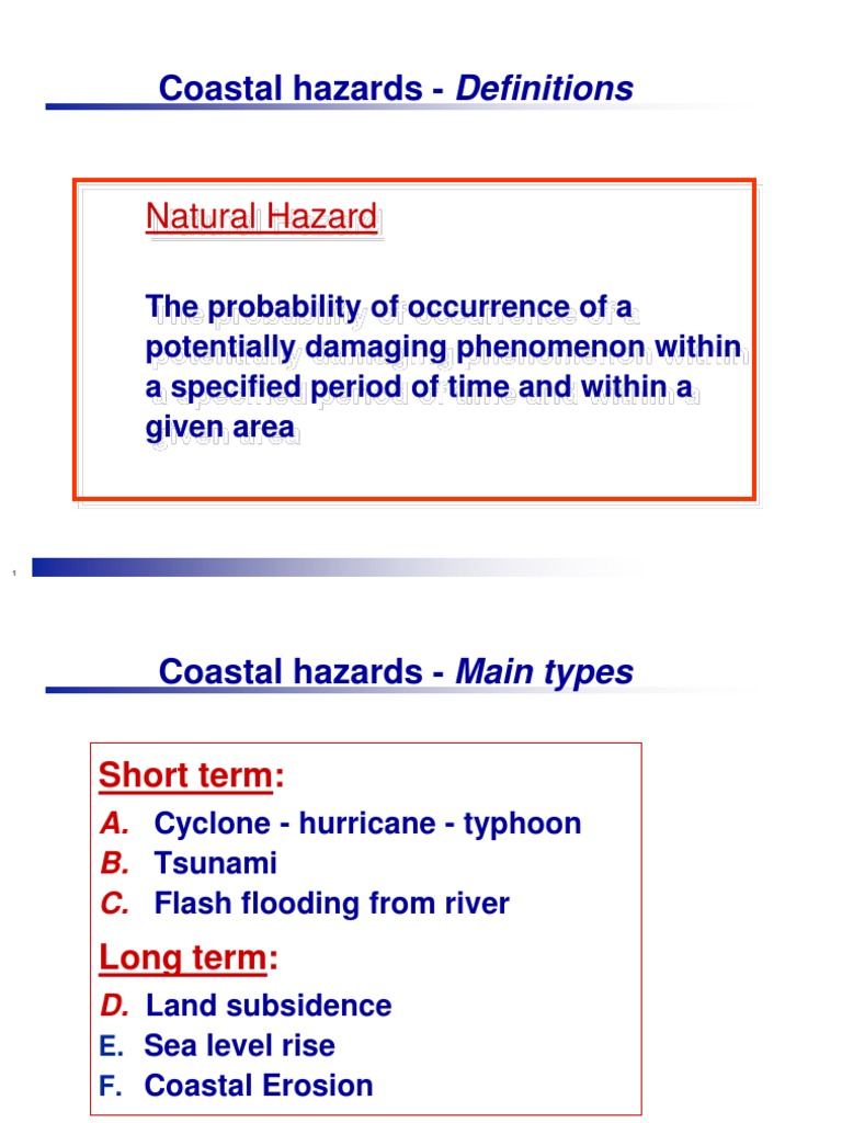 Coastal Hazards Definitions Natural Hazard Pdf Storm Surge