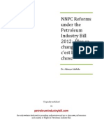 NNPC Reforms under the Petroleum Industry Bill 2012 [petroleumindustrybill.com]