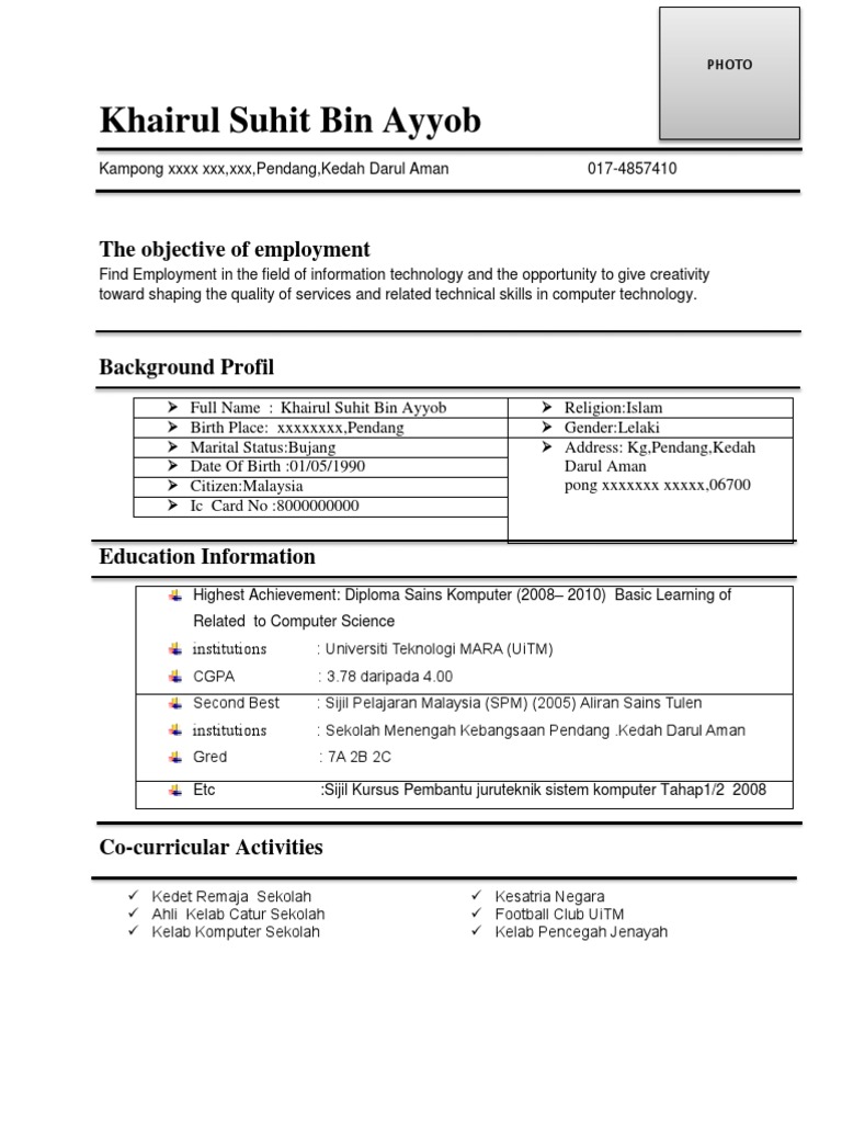 Contoh Resume Bahasa English  PDF  Indonesian Language  Computing