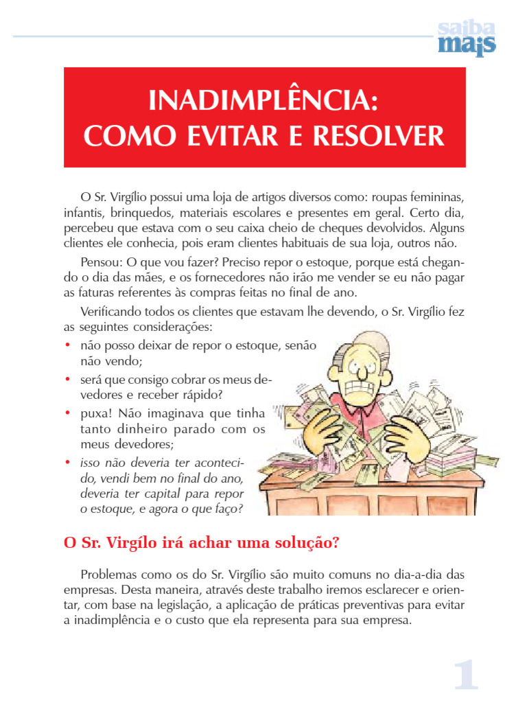 SEBRAE - Como Evitar e Resolver A Inadimplência - 260518 - 234138 | PDF ...