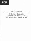 VDI Guidelines - Systematic Calculation of High Duty Bolted Joints - Joints With One Cylindrical Bolt