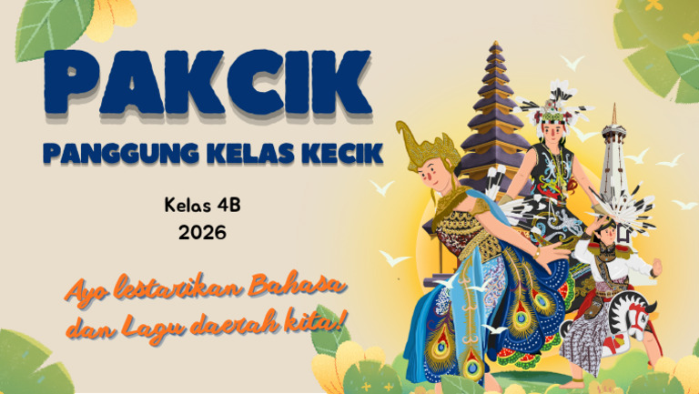 Kuning Krem Biru Ilustrasi Pentas Seni Nusantara Youtube Thumbnail | PDF