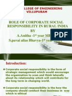 Role of Corporate Socail Responsibility in Rural India by s.pavai & a.anitha