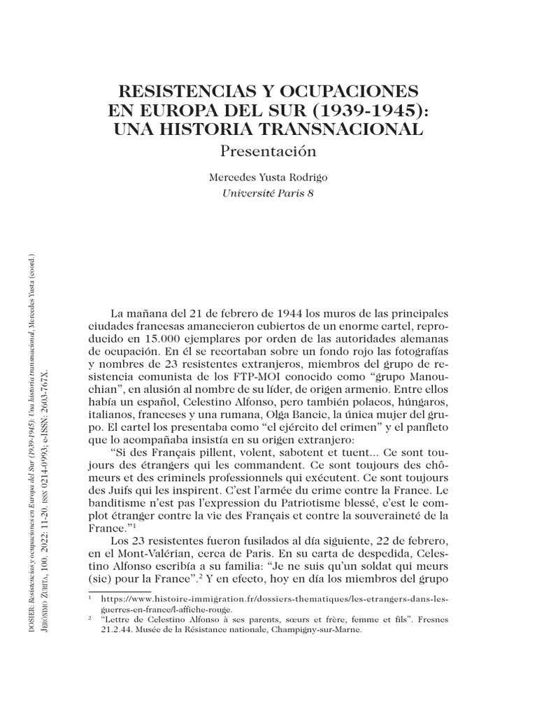 YUSTA - Resistencia y Ocupaciones en Europa Del Sur | PDF | España ...