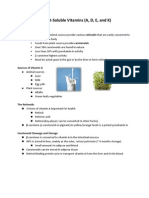 Fat Soluble Vitamins (outline)