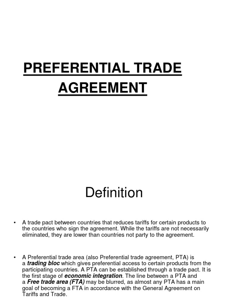Common Market and Trade Agreements | PDF | Free Trade | Economic ...