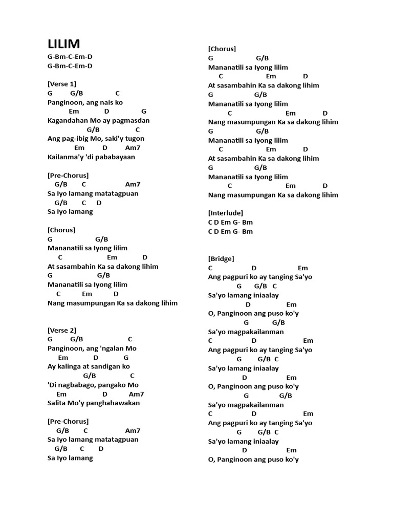 Lilim, How Great Thou Art, Alay Sa Pagsamba Medley | PDF