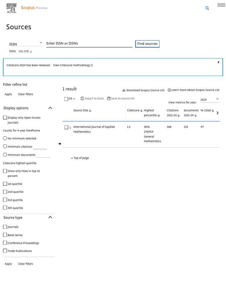 GT - Scopus Preview - Scopus - Sources | PDF | Scholarly Communication ...