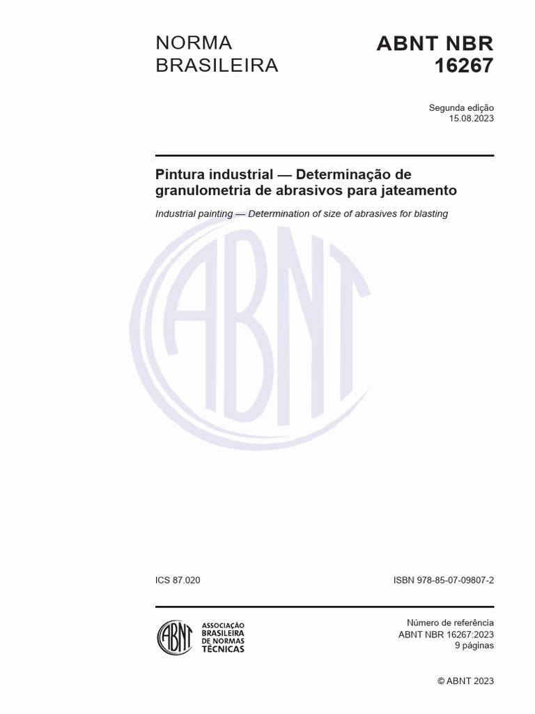Abnt NBR 16267 2023 | PDF | Metais | Materiais de construção