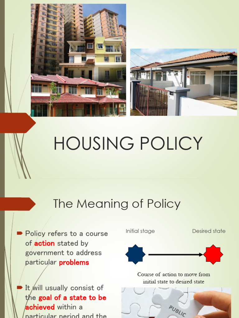Housing Policies | PDF | Public Housing | Affordable Housing