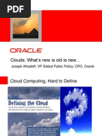 Clouds: What's New Is Old Is New : Joseph Alhadeff, VP Global Public Policy CPO, Oracle