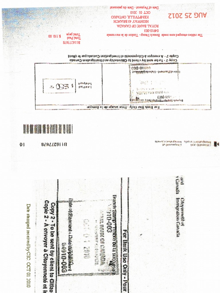 8 25 12 CIC RBC Receipt | PDF