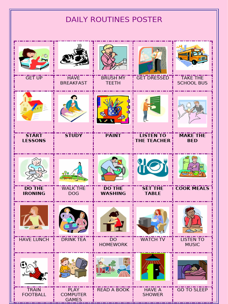 Daily Routines Poster Classroom Posters 12386 | PDF