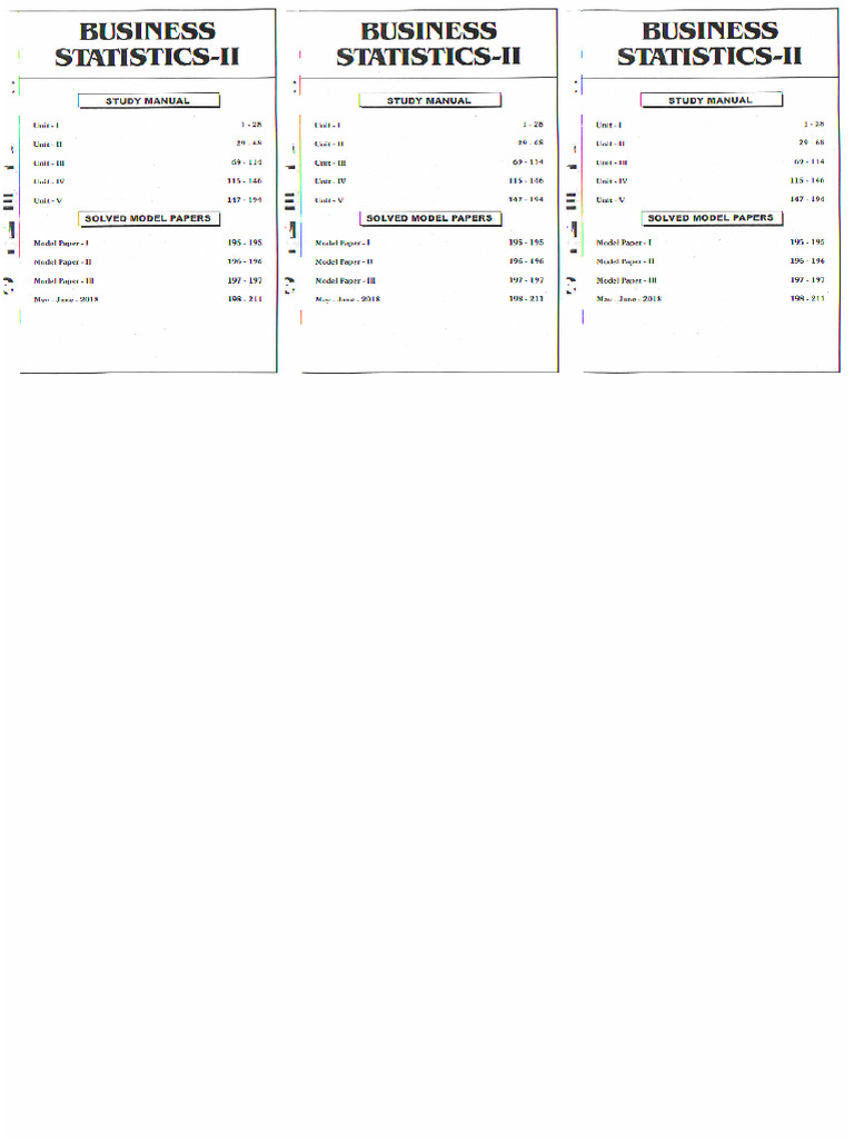 4th Sem Business Statistics II Compress (1) | PDF