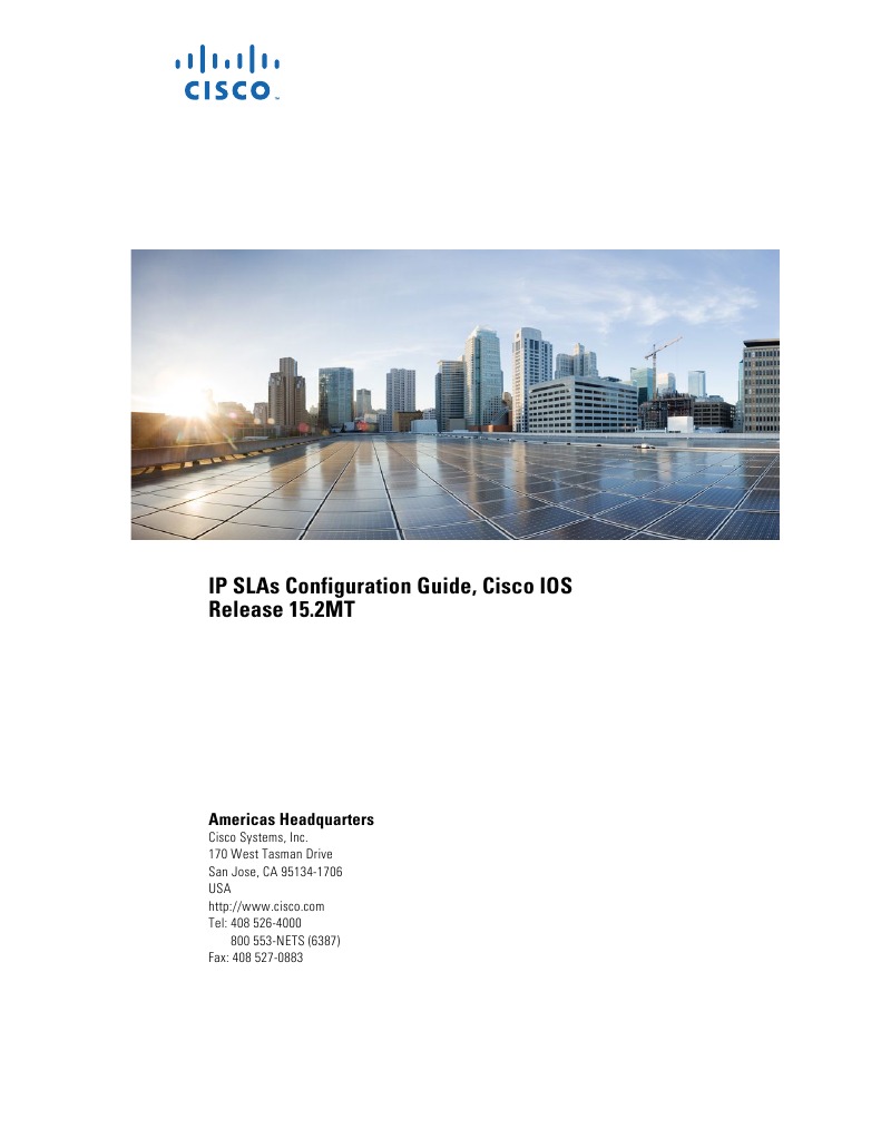 IP SLAs Configuration Guide 15.2T | PDF | Internet Protocols | Computer ...