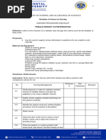 Intra Foley Catheterization Checklist | PDF