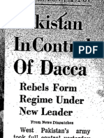 March 29, 1971: WaPo, "Pakistan in control of Dacca"