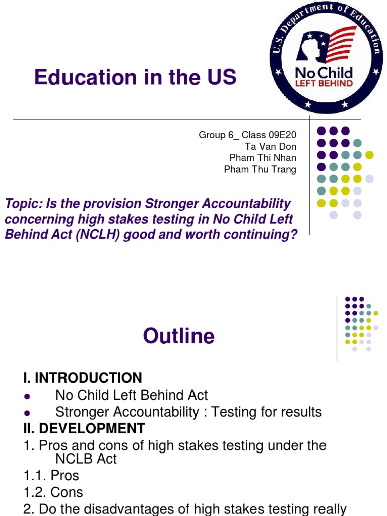 Education In The Us 2 No Child Left Behind Act Elementary And Secondary Education Act
