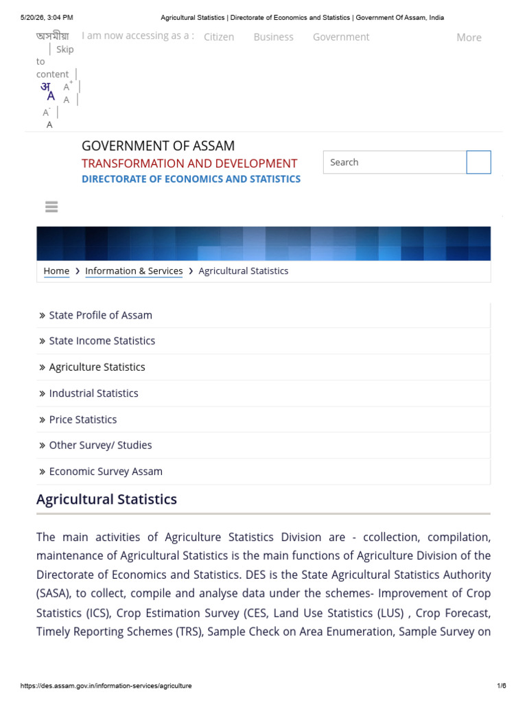 Agricultural Statistics | PDF | Census | Agriculture