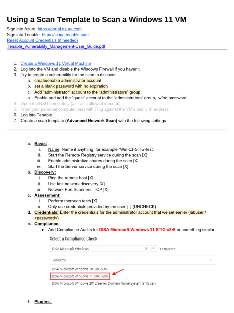 Using A Scan Template To Scan A Windows 11 VM | PDF | Microsoft Windows ...