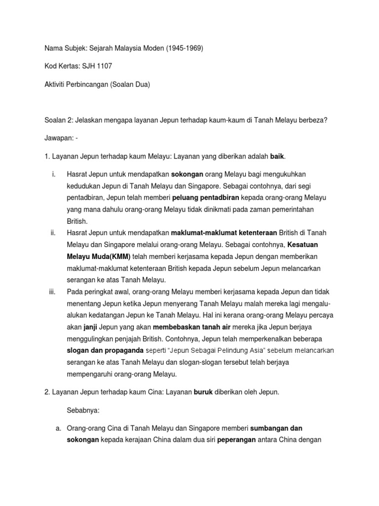 Layanan Jepun Terhadap Pelbagai Kaum Di Tm Pdf