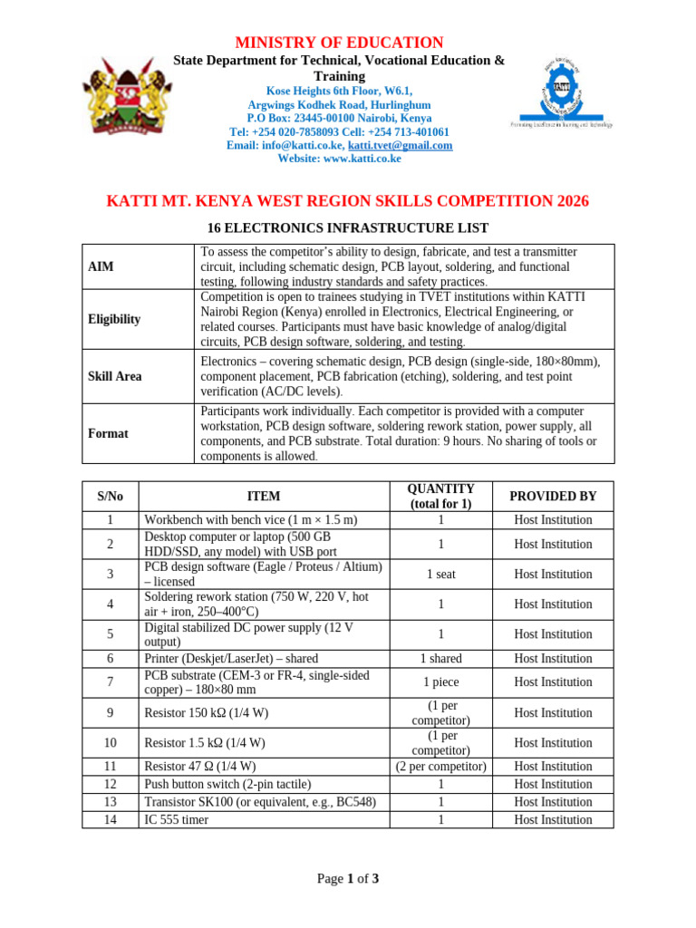 16 Electronics - Cutting List | PDF | Printed Circuit Board | Electronics
