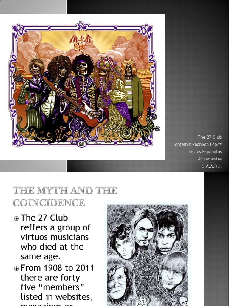 27 Club Slideshow Power Point | PDF | Rock And Roll Music | Entertainment  (General)