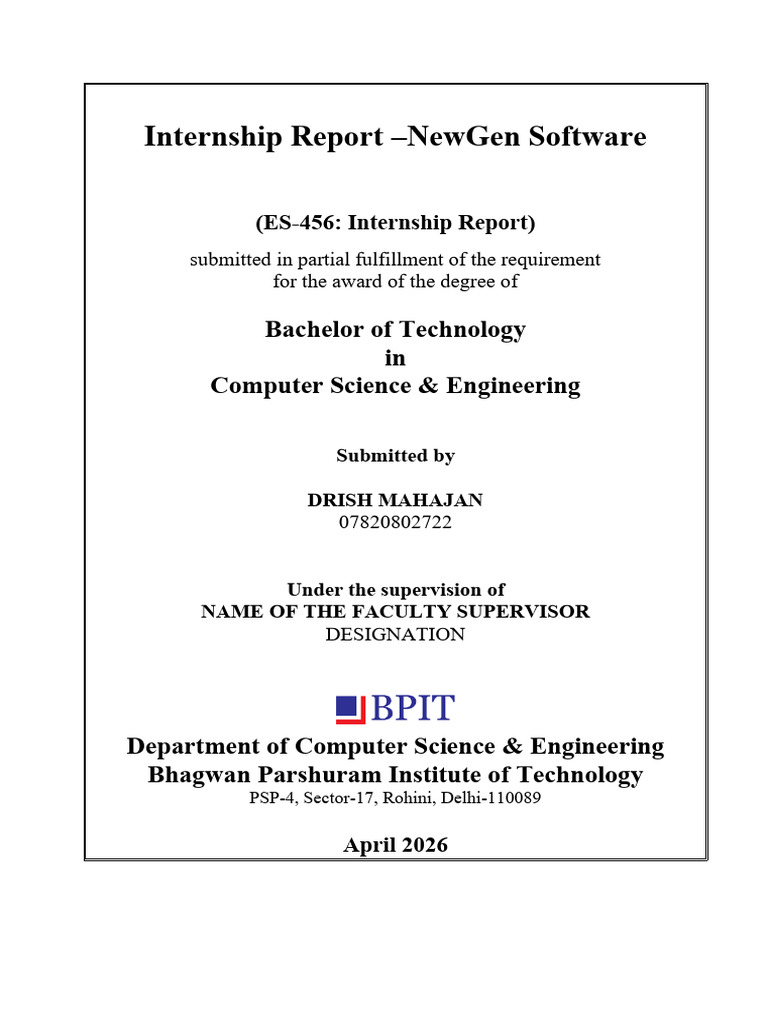 Internship Report | PDF | Databases | Client–Server Model
