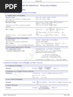 Exam P Formula Sheet 2025 | PDF | Probability Distribution | Variance