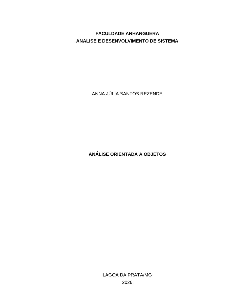 Análise Orientada a Objetos | PDF | Linguagem de modelagem unificada ...