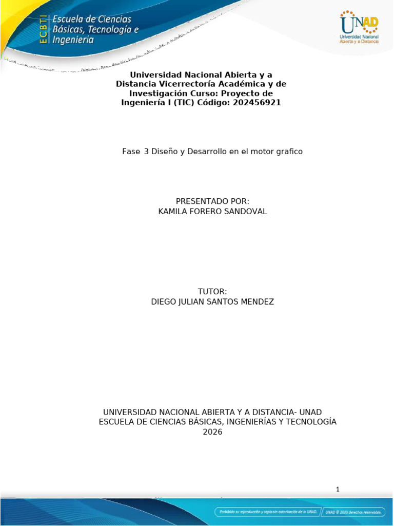 Fase 3 - Diseño y Desarrollo en El Motor Grafico ACTUAL | PDF