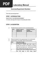 Laboratory Manual: Exercise/Experiment Number