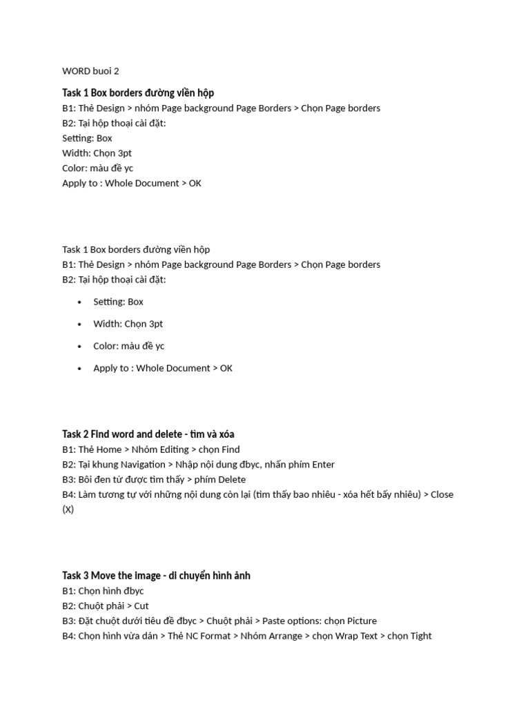 WORD Buoi 2 | PDF