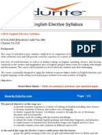 CBSE English Elective Syllabus