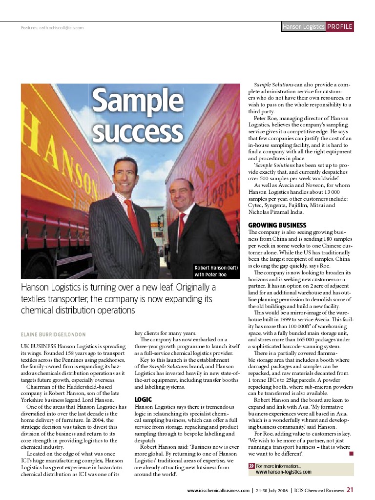 Hanson | PDF | Warehouse | Industries