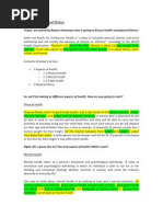 Health and Fitness - Script and Answer Key