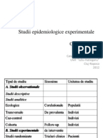 Studii Epidemiologice Experimentale