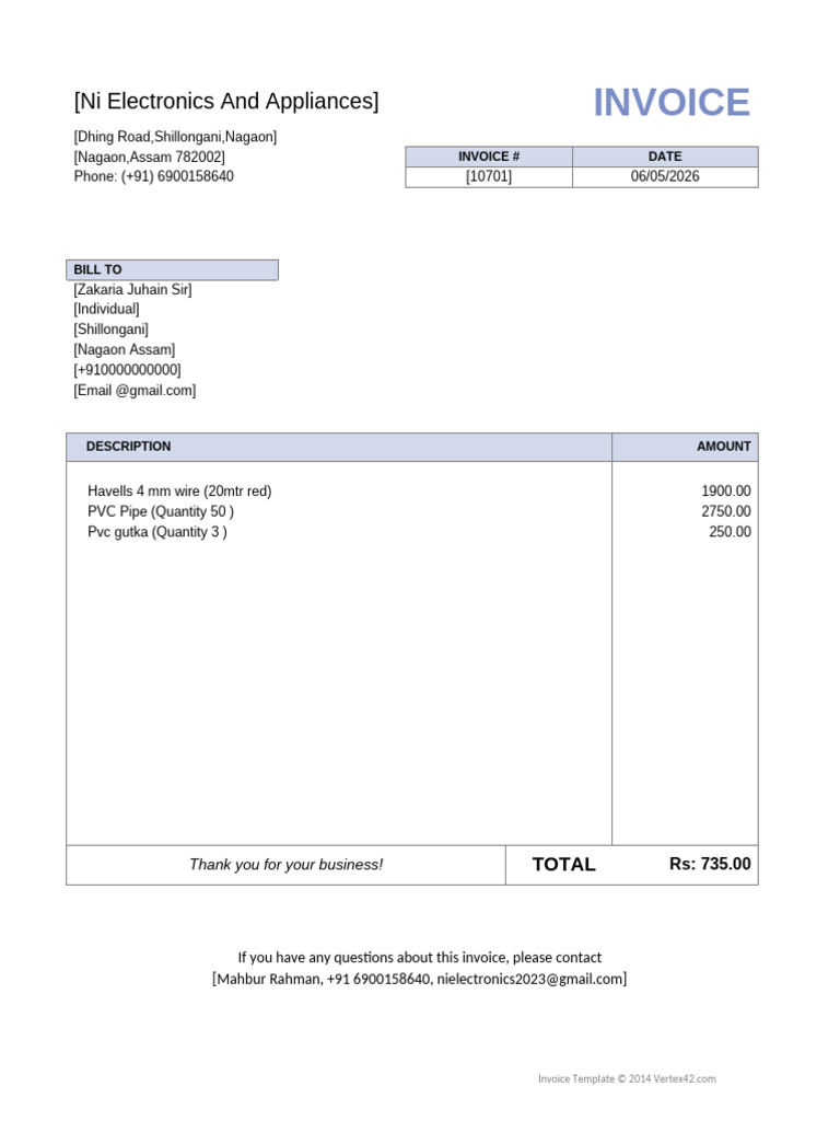 Ni Invoice | PDF