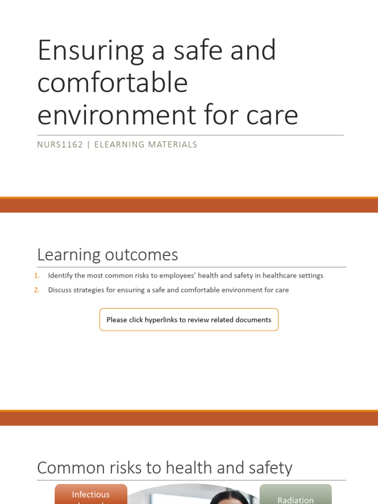 N1162 - Safe Environment - Elearn - 260408 | PDF | Allergy ...