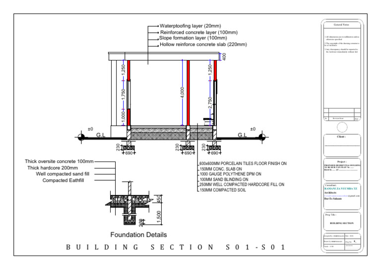 Building Section | PDF | Building Technology | Materials