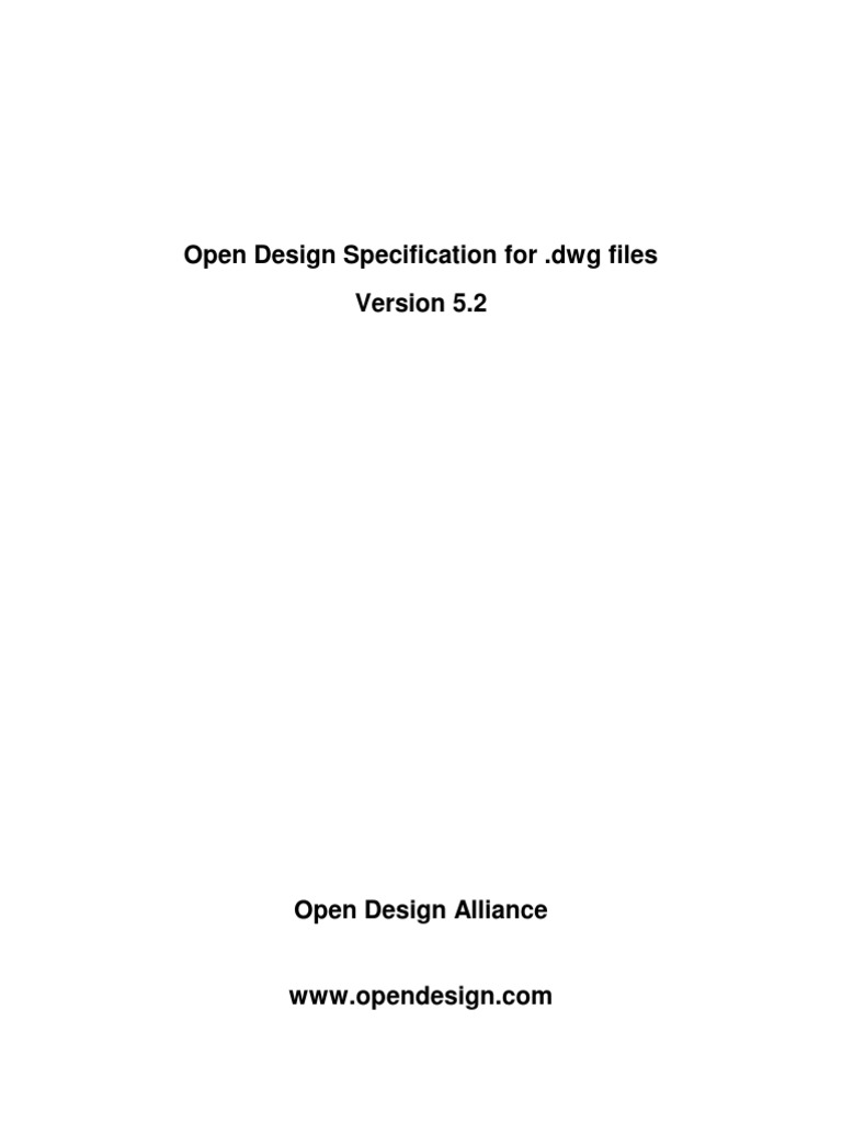 OpenDesign Specification For .DWG Files | PDF | Auto Cad | File Format