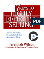 7 Keys To Highly Effective Selling