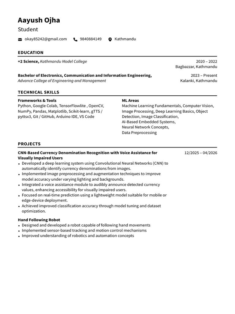 Aayush Ojha FlowCV Resume 2026-05-21 | PDF