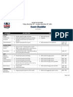 Event Checklist