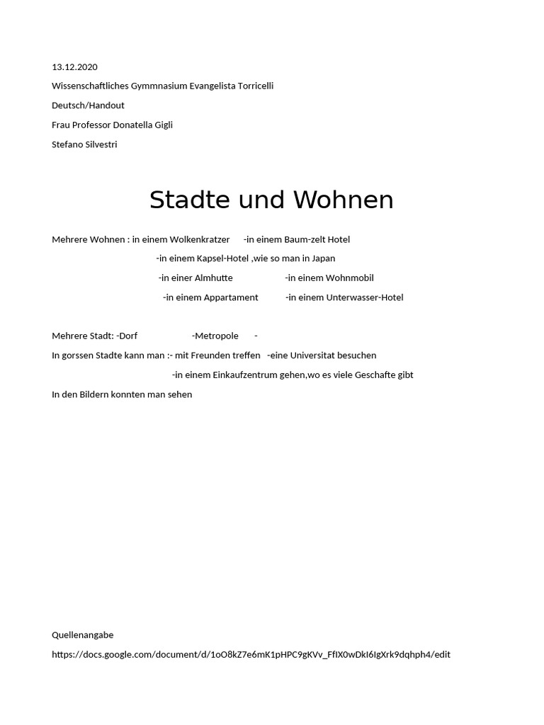 Wohnen Und Stadt | PDF